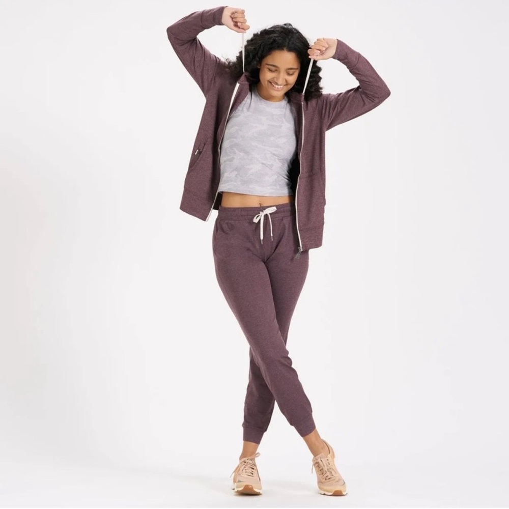 Vuori Purple Halo Performance Zip Front Hoodie Smoke Plum Heather Size XS - Picture 3 of 11